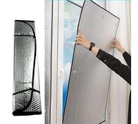Vinilos para Cristales de Aluminio Doble Aislante Termico Ventanas, Protector Solar Película de Privacidad Anti UV Lámina para Ventana Interior o Exterior(60X140CM/24X55IN)