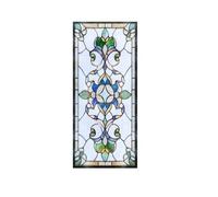 Vinilos para Cristales Geometría Azul Claro Vinilo Adhesivo Cristal Translucido Vinilo Ventana Privacidad Anti Sol Lámina Privacidad Ventana Baño Vinilos Adhesivos para Cristales 43x100cm/2 Pcs