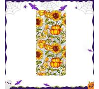 Vinilos para Cristales Girasol Naranja Vinilo Adhesivo Cristal Translucido Vinilo Ventana Privacidad Anti Sol Lámina Privacidad Ventana Baño Vinilos Adhesivos para Cristales 43x200cm/2 Pcs