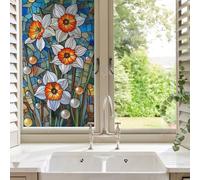 Vinilos para Cristales Hojas De Flores Blancas Vinilo Adhesivo Cristal Translucido Vinilo Ventana Privacidad Anti Sol Lámina Privacidad Ventana Baño Vinilos Adhesivos para Cristales 70x100cm/1pcs
