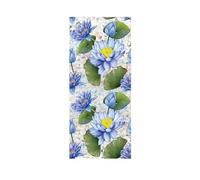 Vinilos para Cristales Loto Azul Vinilo Adhesivo Cristal Translucido Vinilo Ventana Privacidad Anti Sol Lámina Privacidad Ventana Baño Vinilos Adhesivos para Cristales 43x100cm/2 Pcs