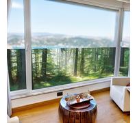 Vinilos para Cristales Paisaje Verde Vinilo Adhesivo Cristal Translucido Vinilo Opaco para Ventanas Anti Sol Window Film Privacidad Pegatina Cristal Privacidad Baño Cocina 38x120cm/1 Pcs
