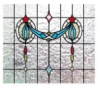 Vinilos para cristales Película de ventana mate 3D, vidriera, pegatina decorativa for UV, adherencia estática esmerilada privacidad, calcomanía for el hogar para el Hogar(Color-05,20X13 inches)