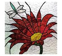 Vinilos Para Cristales Película for ventana, películas de vidrieras esmeriladas, pegatina adhesiva estática de diseño Art Deco personalizado, tratamiento de ventana de lámina decorativa for el hogar (