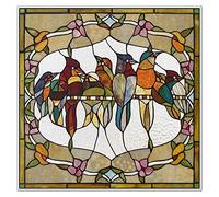 Vinilos Para Cristales Película for ventana, películas de vidrieras esmeriladas, pegatina adhesiva estática de diseño Art Deco personalizado, tratamiento de ventana de lámina decorativa for el hogar (