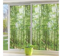 Vinilos para Cristales Plantas Árboles Verdes Vinilo Adhesivo Cristal Estático Anti UV Vinilo para Ventanas Privacidad Vinilo Cristal Decorativo para Cocina Baño Vinilo Ventana 4Pcs (45x100 cm)