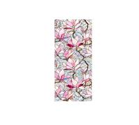 Vinilos para Cristales Rosa Flor Azul Vinilo Adhesivo Cristal Translucido Vinilo Ventana Privacidad Anti Sol Lámina Privacidad Ventana Baño Vinilos Adhesivos para Cristales 43x200cm/2 Pcs