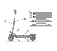 Vinilos para Patinete Eléctrico Modelo Smartgyro (SportBlue)