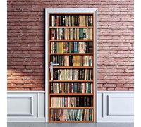 Vinilos Para Puertas 80X200Cm Estantería Vinilo Puerta 3D Pegatinas Para La Renovación De La Puerta Arte Mural Etiqueta Carteles Pegatinas De Pared Diy Decoraciones