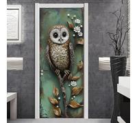 Vinilos Para Puertas 95X215Cm Animal Gris 2 Piezas Calcomanías De Puerta De Arte Extraíbles Decoración Pegatinas Extraíbles Pvc Para Decoración Pared Y Puerta Entrada