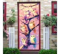 Vinilos Para Puertas 95X215Cm Animales De Dibujos Animados 2 Piezas Calcomanías De Puerta De Arte Extraíbles Decoración Pegatinas Extraíbles Pvc Para Decoración Pared Y Puerta Entrada