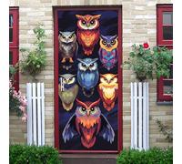 Vinilos Para Puertas 95X215Cm Animales Rojos 2 Piezas Calcomanías De Puerta De Arte Extraíbles Decoración Pegatinas Extraíbles Pvc Para Decoración Pared Y Puerta Entrada