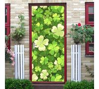 Vinilos Para Puertas 95X215Cm Hojas Blancas 2 Piezas Calcomanías De Puerta De Arte Extraíbles Decoración Pegatinas Extraíbles Pvc Para Decoración Pared Y Puerta Entrada