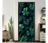 Vinilos Para Puertas 95X215Cm Plantas Verdes 2 Piezas Calcomanías De Puerta De Arte Extraíbles Decoración Pegatinas Extraíbles Pvc Para Decoración Pared Y Puerta Entrada