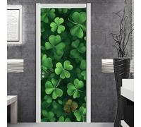 Vinilos Para Puertas 95X215Cm Plantas Verdes 2 Piezas Calcomanías De Puerta De Arte Extraíbles Decoración Pegatinas Extraíbles Pvc Para Decoración Pared Y Puerta Entrada