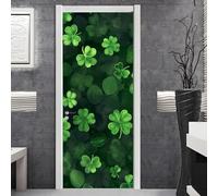 Vinilos Para Puertas 95X215Cm Verde Claro 2 Piezas Calcomanías De Puerta De Arte Extraíbles Decoración Pegatinas Extraíbles Pvc Para Decoración Pared Y Puerta Entrada