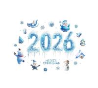 Vinilos para ventana de Navidad, 2026, impermeables, extraíbles, pegatinas de Navidad, decoración de Navidad | Adaptable para puerta de , espejo, dormitorio, sala de estar, oficina