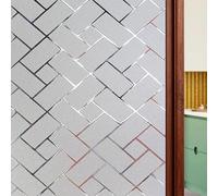 Vinilos para Ventanas 65 x 200 cm Efecto Esmerilado, Anti-UV, Privacidad Vinilo de Ventana Esmerilada Decorativa para Mampara de Ducha Baño, Rejilla Oblicua