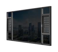 Vinilos para Ventanas 70 x 300 cm con UV y Protección contra El Calor Lámina Decorativa para Cristales para Hogar Oficina Tienda, Negro