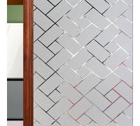 Vinilos para Ventanas 85 x 190 cm Privacidad Estática Autoadhesiva Translúcido Película para Ventana Antirreflectante para Mampara de Ducha Baño, Rejilla Oblicua