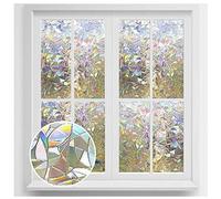 Vinilos para Ventanas de 3D Efecto Semi-Privacidad Sin Pegamento Electrostatica Translucido Anti UV Vinilo Cristal Adhesivo Decorativo Estático no Adhesivo para Oficina, Hogar,Blanco,45x200cm