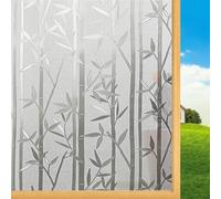 Vinilos Ventanas 90 x 160 cm Vinilo Ventana Anti 96% UV Calor Fácilmente Decorativos Reutilizar Vinilo Ventanas Privacidad para Puertas Cristal Bano Cocina, Bambú