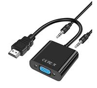 Vinmooog Adaptador HDMI a VGA, 1080P, Chapado en Oro con Cable de Audio para PC, TV, Ordenadores Portátiles y Otros Dispositivos HDMI