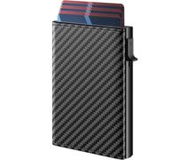 Vinmooog Cartera Tarjetero para Hombre, Porta Tarjetas Wallet Slim, Tarjetero Desplegable de Aluminio, Minibilletero Con Compartimento para Billetes