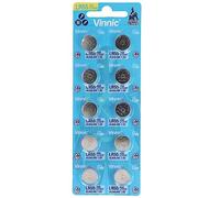 VINNIC Pila Boton Alcalina AG8 L1121F LR55 - Blíster (10 Unidades)