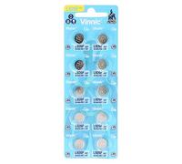 VINNIC Pilas de botón alcalinas AG7 L926F LR57, Paquete de 10 Unidades