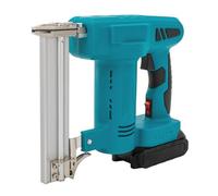 vinnyooc Grapadora eléctrica 2 en 1 Clavadora inalámbrica profesional 80 clavos/min pistola de uñas multifuncional tiro unitario/secuencial con batería y cargador tapiz decoración (azul)