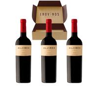 Vino Aljibes Monastrell - x3 Botellas de Vino Tinto 100% Masia de Castilla 75 cl - Mejor Selección ENOVINOS