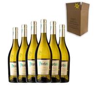Vino Blanco Protos Verdejo - D.O. Rueda, 100% Verdejo, Botella 750ml - Fresco y Aromático - Pack 6 Botellas 75cl