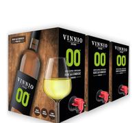 Vino blanco SIN alcohol - Formato Nevera - VINNIO - 0,0 Premium Blanco | 3 Bag in Box de 3 litros- total 9 litros | Equivalente a más de 12 Botellas de 750 | Formato ahorro Formato Nevera