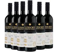 Vino Blanco y Tinto ZERO ALCOHOL & ZERO AZÚCAR - LUSSORY PREMIUM | Pack 6 botellas 750ml | 0,0° y BAJO en calorías | Vino clásico sin gota de alcohol. (Tinto)