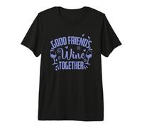Vino Buenos Amigos Vino Juntos Camiseta Premium