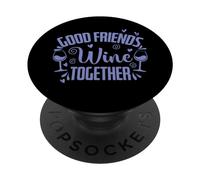 Vino Buenos Amigos Vino Juntos PopSockets PopGrip Adhesivo