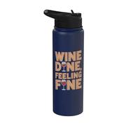 Vino Cena Sentirse Bien - Amante del Vino Stainless Steel Insulated Water Bottle