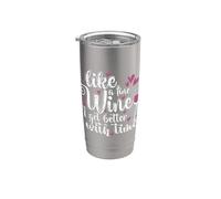 Vino como un buen vino Mejorar con el tiempo Vaso térmico de acero inoxidable de doble pared