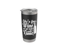Vino como un buen vino Mejorar con el tiempo Vaso térmico de acero inoxidable de doble pared
