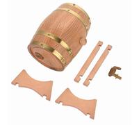 Vino de madera de roble vintage, roble hecho a mano para almacenamiento en puerto de cerveza, whisky, ron, roble de 1,5 l, 3 l, 5 l, 10 l con soporte y grifo de plástico, mejora (tal vez)