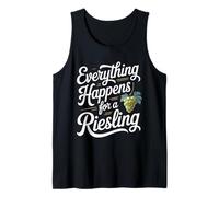 Vino Diciendo Amante Vino Everything Happens For A Riesling Camiseta sin Mangas