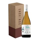 Vino Mas Feliz - Botella de Vino Blanco Ribera del Duero 100% Albillo Mayor x 75 cl - Mejor Selección ENOVINOS