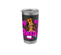 Vino negro Sip Back & Relax Queen Diva Melanin Sista para mujer Vaso térmico de acero inoxidable de doble pared