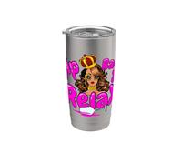Vino negro Sip Back & Relax Queen Diva Melanin Sista para mujer Vaso térmico de acero inoxidable de doble pared