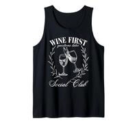 Vino Primeras preguntas más tarde Club Social Funny Camiseta sin Mangas