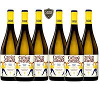 Vino Ribeiro - Caja Vino Blanco 6 botellas x 750 ml - Vino para Regalar - Vino Gallego Premium - Vino Regalo Gourmet - Pack Regalo Vino - Treixadura, Albariño, Godello - CAMINO DE CABRAS