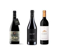 vino Ribera del Duero ofertas 8000 Marqués de Burgos, Aalto Blanco de Parcela y Áster El Espino pack tres botellas 75 cl