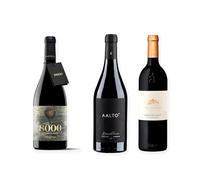 vino Ribera del Duero ofertas 8000 Marqués de Burgos, Aalto Blanco de Parcela y Áster Finca El Otero pack tres botellas 75 cl