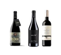 vino Ribera del Duero ofertas 8000 Marqués de Burgos, Aalto Blanco de Parcela y Celeste Roble pack tres botellas 75 cl